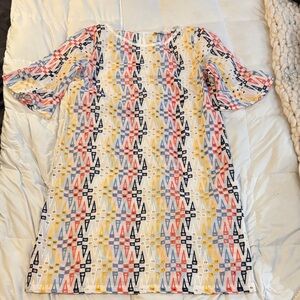 Vibrant Geometric Pattern Dress 100% cotton
